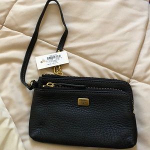 Fossil black wallet wristlet
